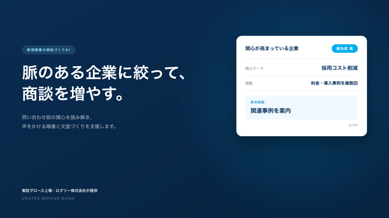 ウルテク サービス資料（表紙）